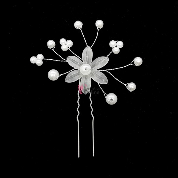 Ac pentru par metalic ACM004EE Argintiu cu perle